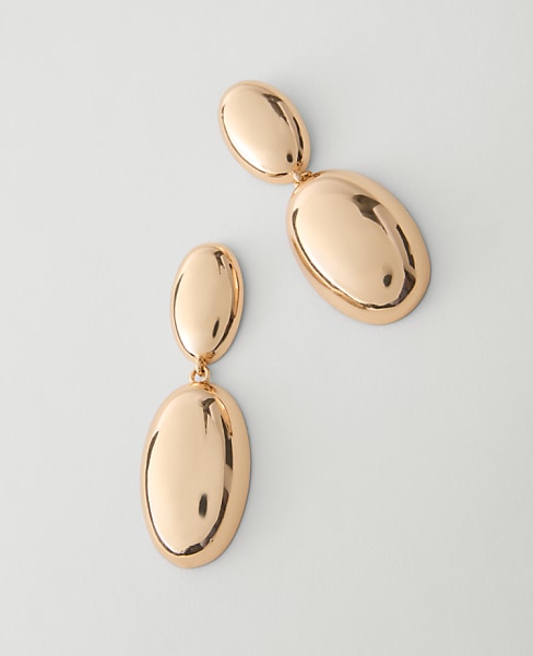 Double Oval Drop Earrings