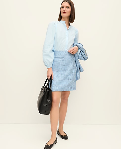 Petite Tweed A-Line Skirt