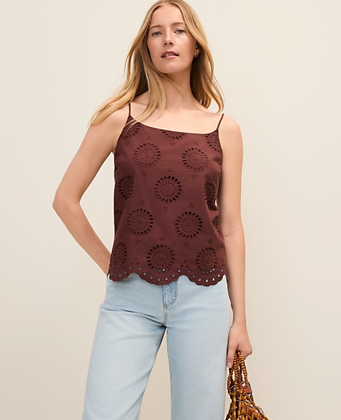Weekend Eyelet Tank Top
