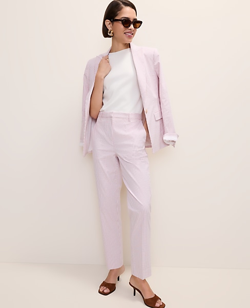 The Petite Ankle Pant in Seersucker