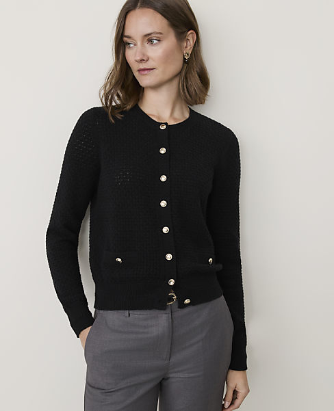 Pointelle Stitch Cardigan