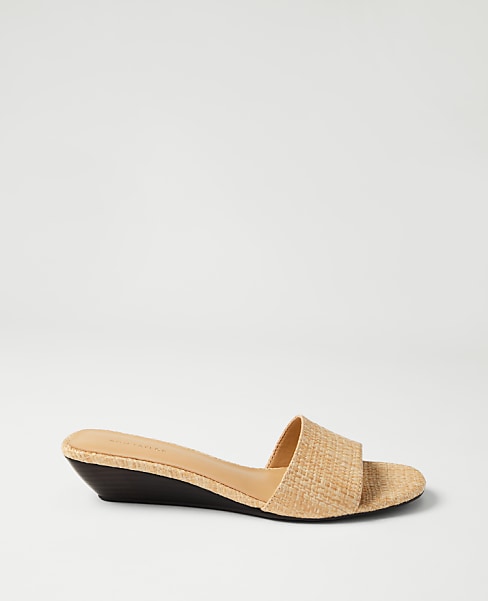 Straw Wedge Sandal