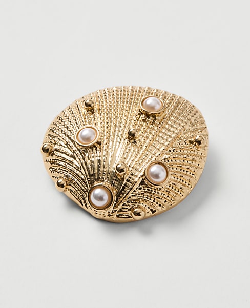 Metal Shell Brooch
