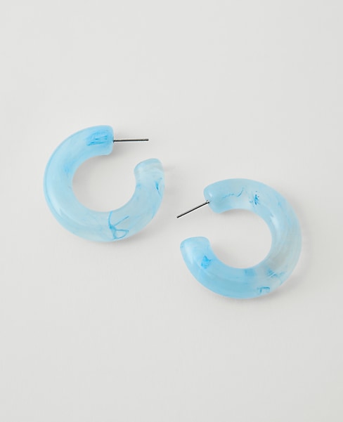 Enamel Hoop Earrings