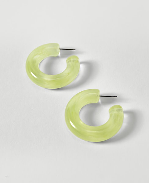 Enamel Hoop Earrings