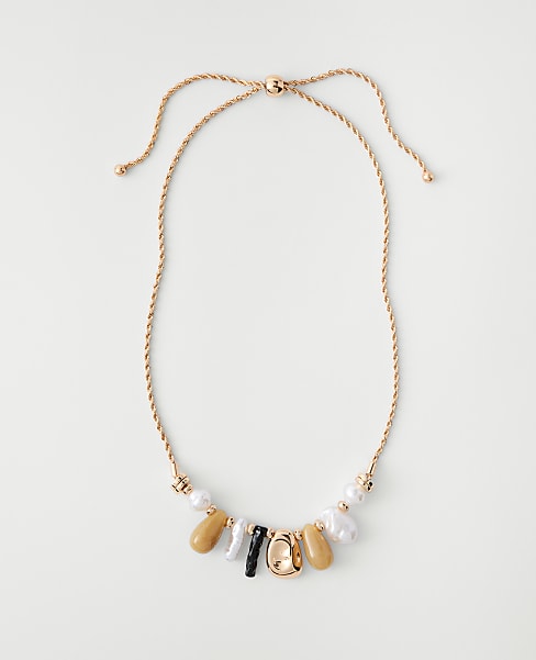 Mixed Stone Pendant Necklace