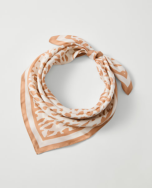 Animal Print Silk Scarf