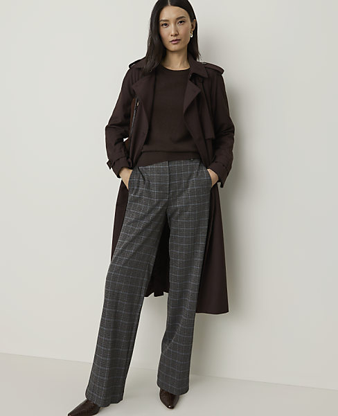 The Petite Plaid Straight Pant