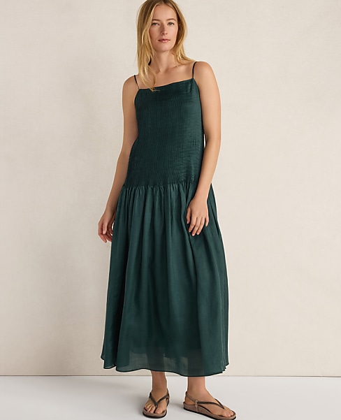 Haven Well Within Ramie Blend Pleated Maxi Dress