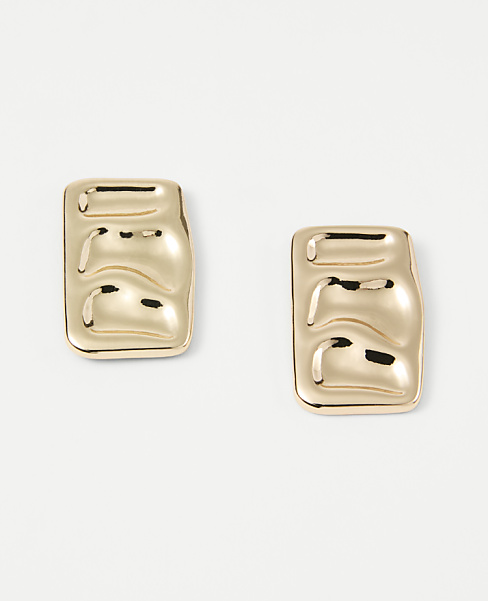 Textured Rectangle Stud Earrings
