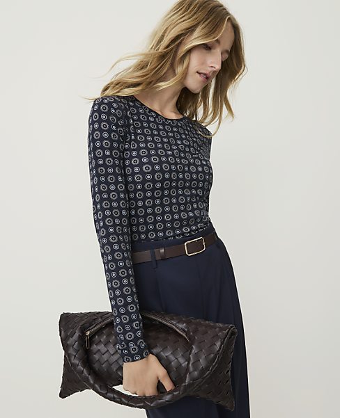 Printed Crew Neck Top