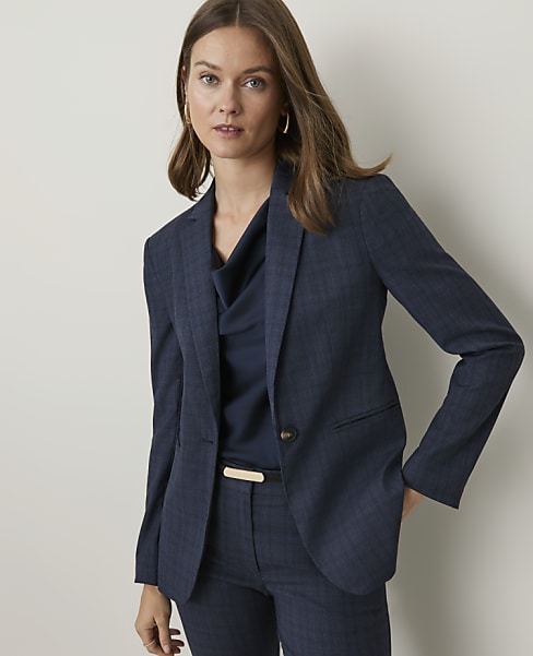 The Plaid Single Button Blazer