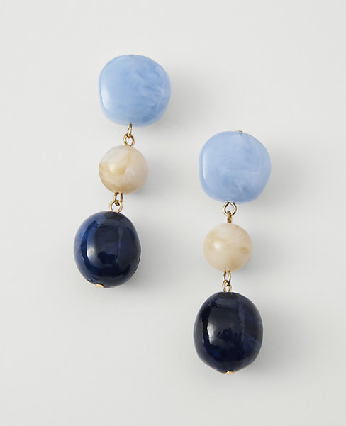 Triple Stone Drop Earrings