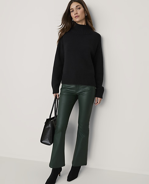 The Petite Cropped Boot Jean in Coated Denim