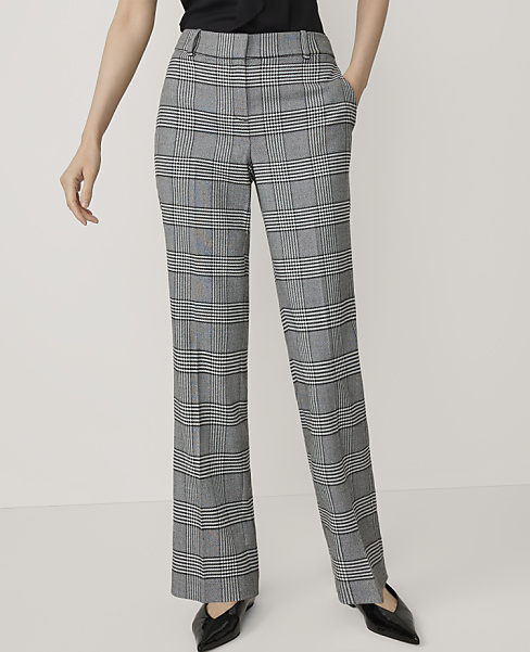The Petite Houndstooth Straight Pant — Curvy Fit