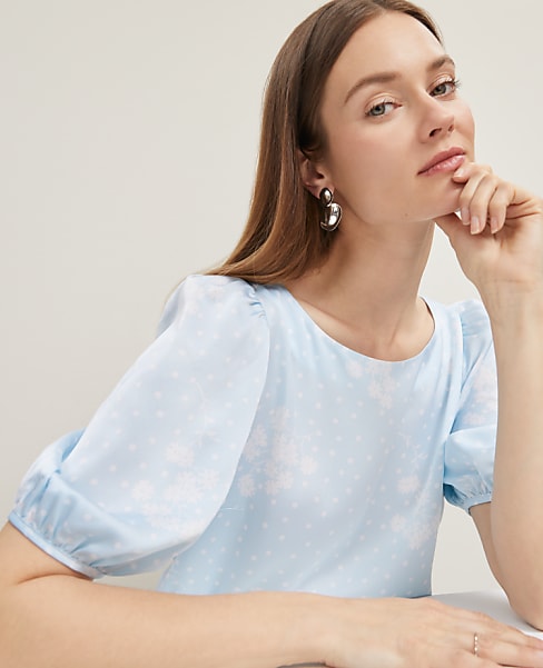 Floral Boatneck Popover