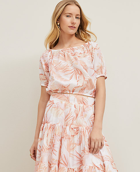 Petite Floral Bubble Hem Top
