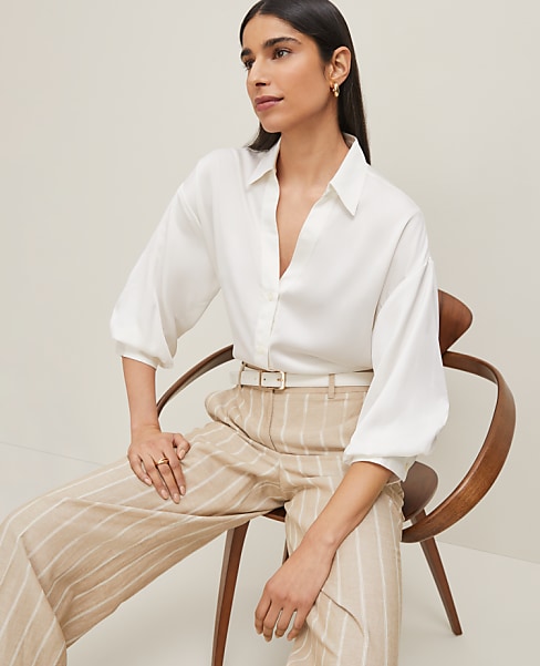 Petite Blouson Sleeve Shirt