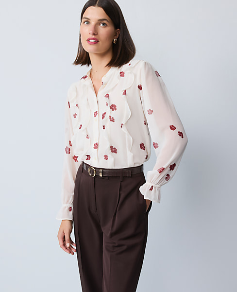 Floral Ruffle Shirt