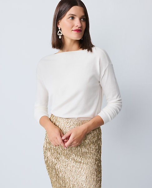 Boatneck Wedge Sweater