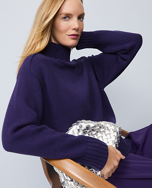 Ribbed Mock Neck Sweater