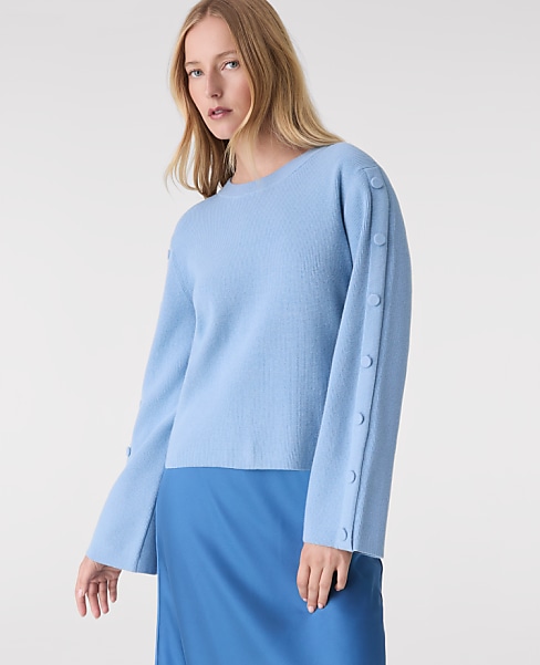 Button Ribbed Sweater