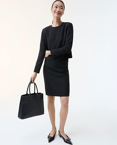 The Pocket Midi Skirt in Fluid Crepe