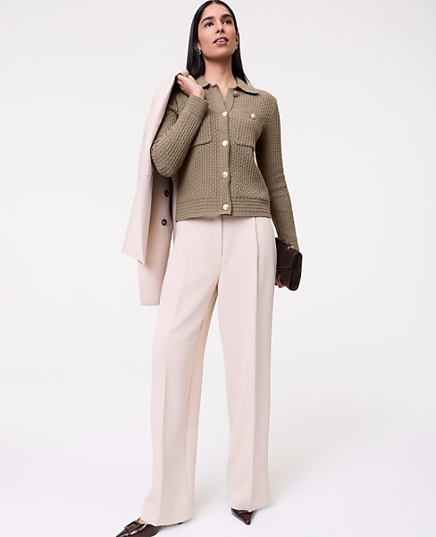 Textured Stitch Sweater Jacket