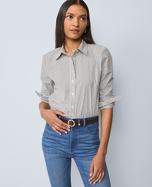 Weekend Striped Relaxed Perfect Shirt