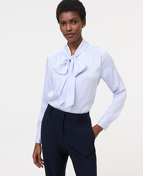 Striped Bow Blouse
