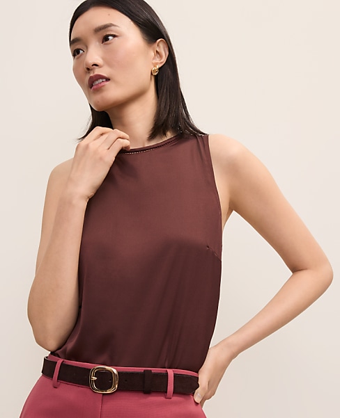Mixed Media Lace Trim Top