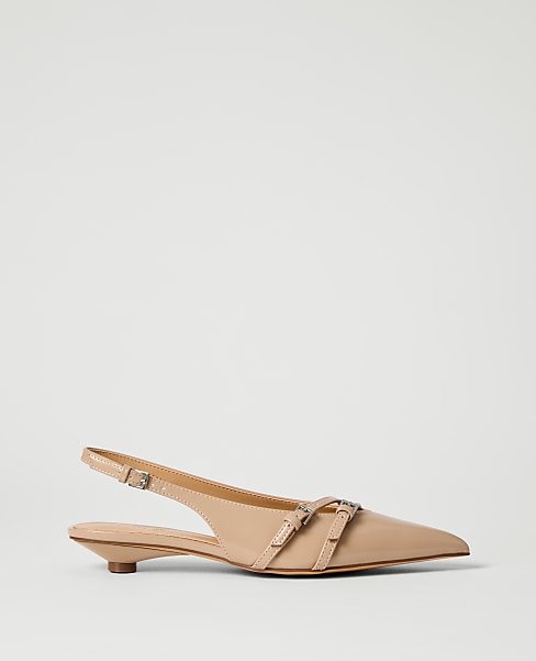 Strappy Patent Slingback Pump