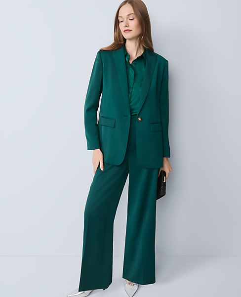 The Petite Side Zip Pant in Satin