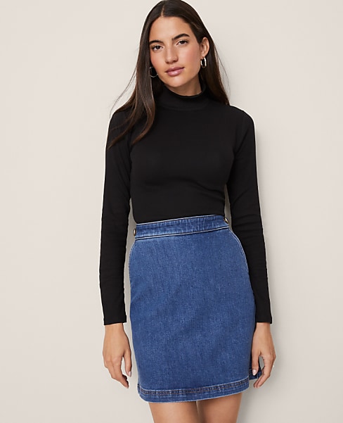 Weekend Ruffle Mock Neck Top