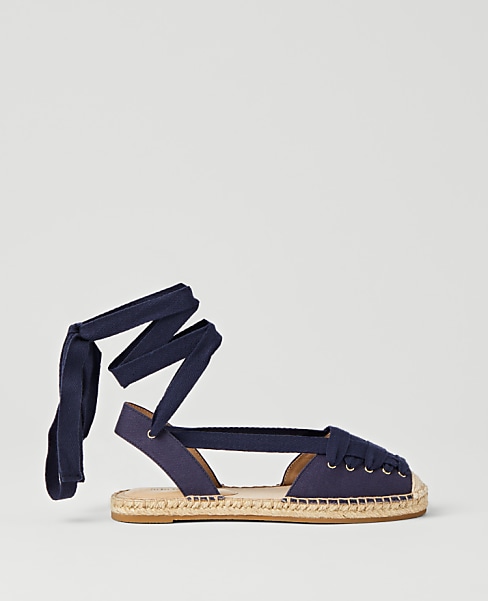 Weekend Collection Lace-Up Espadrille Flat