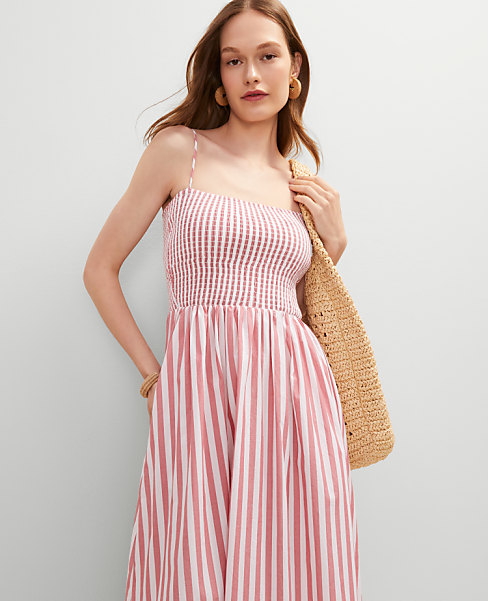 Striped Maxi Flare Dress