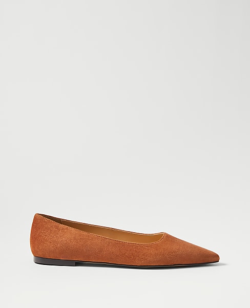 Weekend Pointy Toe Suede Ballet Flat