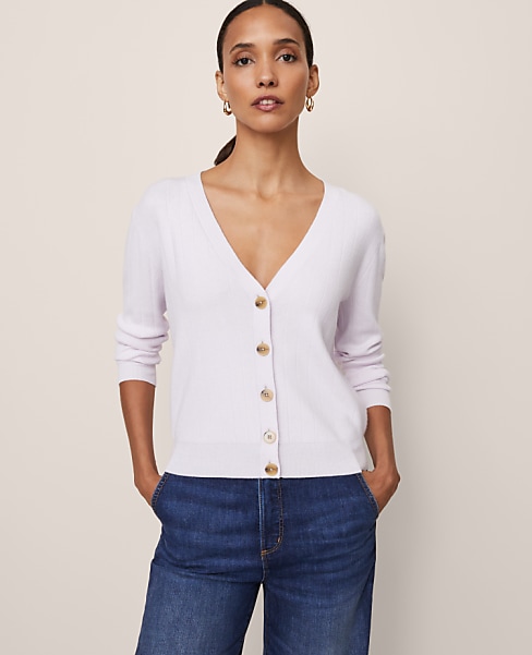 Ribbed Wedge Cardigan