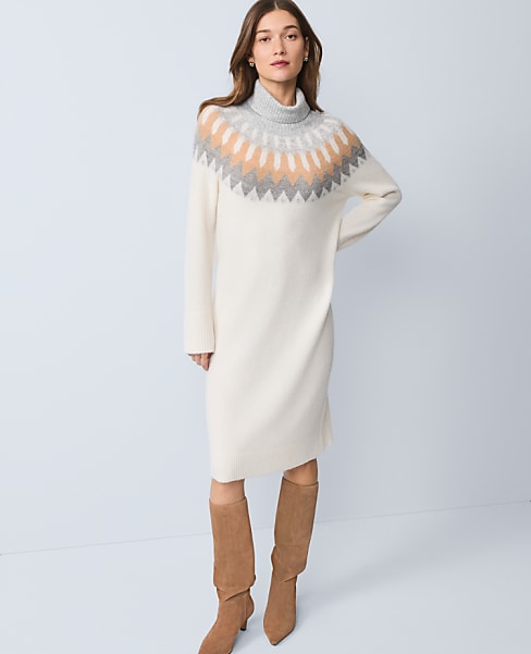 Weekend Fair Isle Sweater Midi Dress