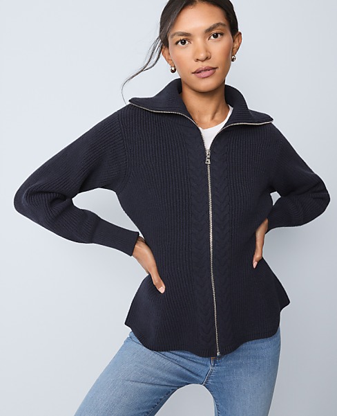 Weekend Cable Sweater Jacket