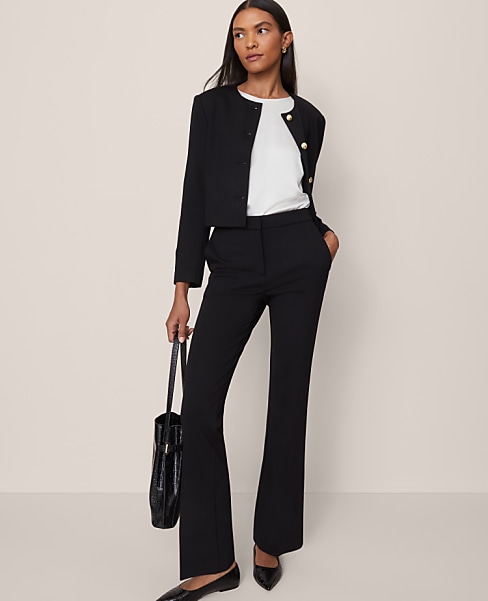 The Petite Skinny Flare Pant in Ponte