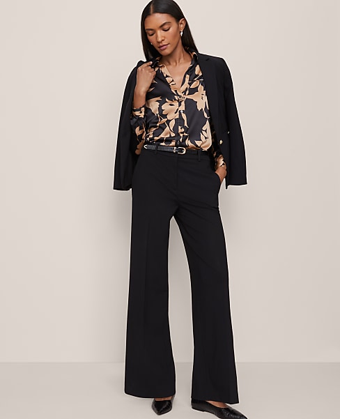 The Petite Wide-Leg Pant in Ponte