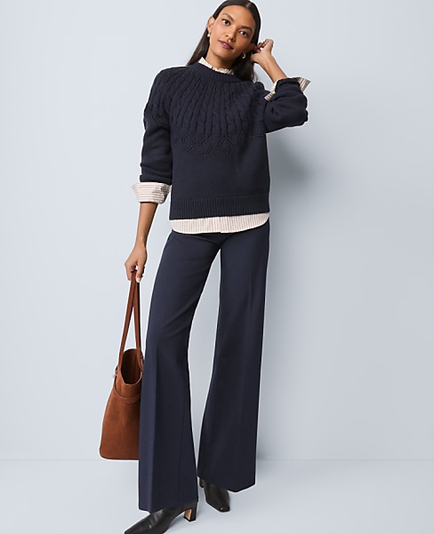 Weekend Easy Perfect Wide-Leg Pant in Ponte