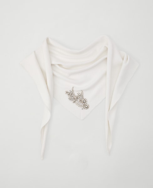 Embellished Triangle Scarf