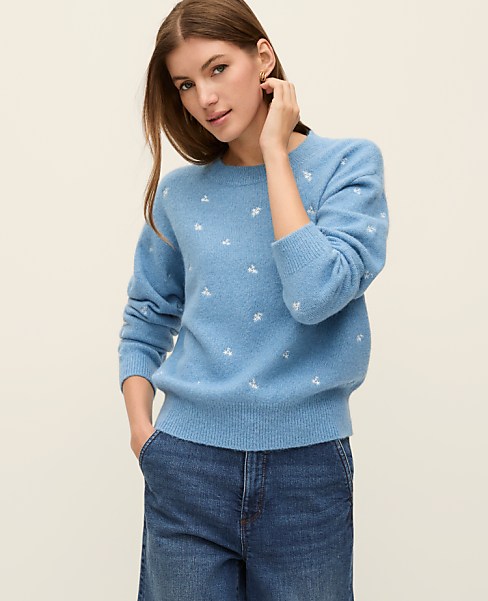 Weekend Floral Embroidered Sweater