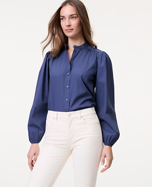 Weekend Embroidered Collar Blouse
