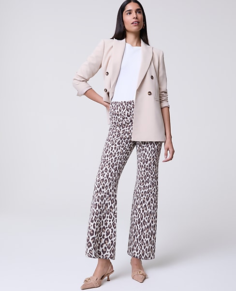 The Flare Sweater Pant in Animal Print