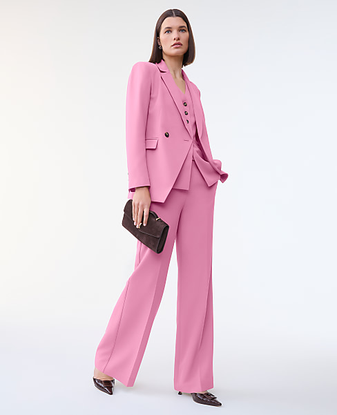 The Wide-Leg Flare Trouser in Fluid Crepe