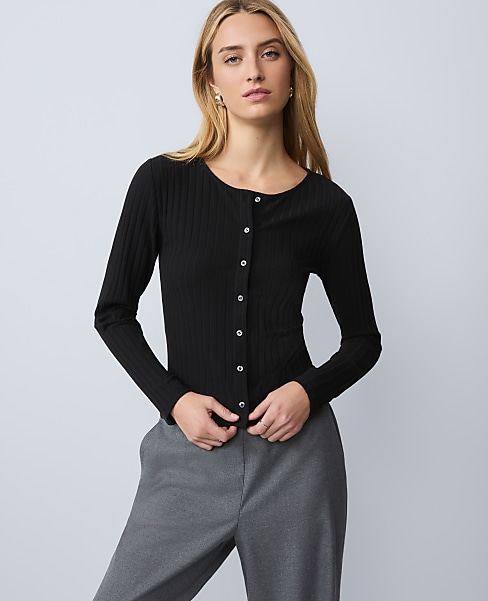 Petite Weekend Crew Neck Cardigan