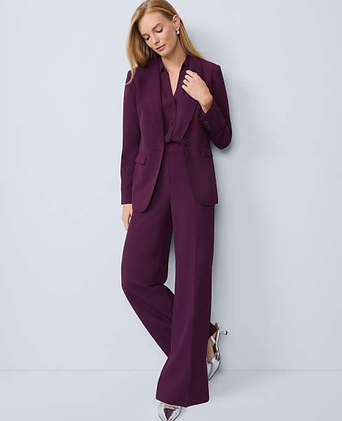 The Petite Wide-Leg Pant in Fluid Crepe